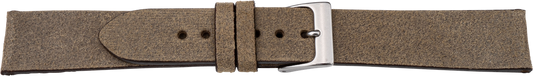 Bracelet de montre en cuir PREMUM, daim beige, 18mm
