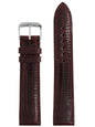 RIOS1931 Echt-Teju-Eidechsenleder-Uhrenarmband (Bordeaux) - 20mm - Länge M
