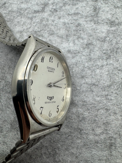 Citizen Seven Star Quartz – October 1983 – All-steel case with wing logo – Ref. 4-140427