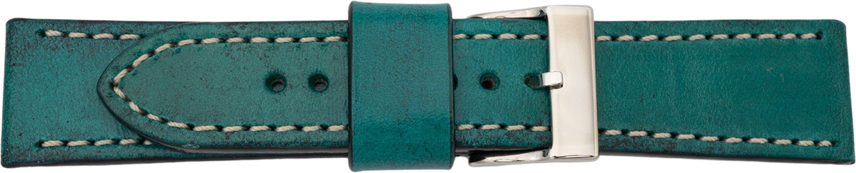 PREMIUM Leather Watch Strap Hand-Finished Petrol 20mm