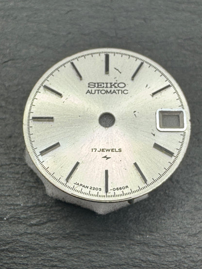 Seiko Replacement Dial – silver – Ladies' Automatic Caliber 2205 / 2205A (1 piece)