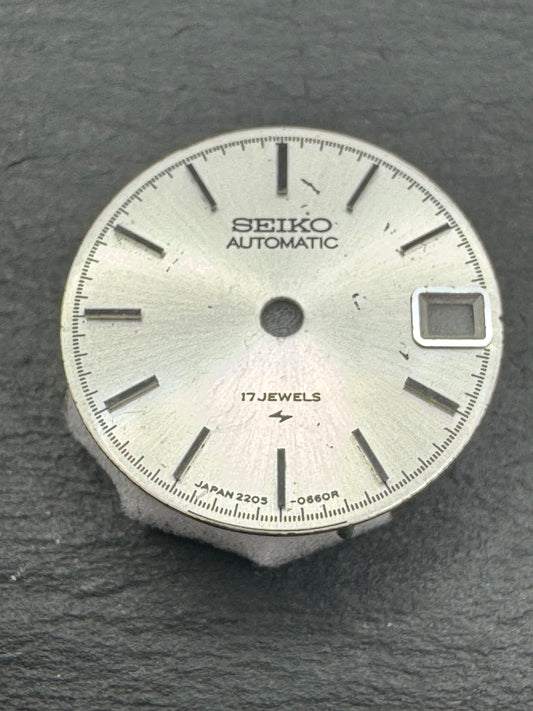 Seiko Replacement Dial – silver – Ladies' Automatic Caliber 2205 / 2205A (1 piece)