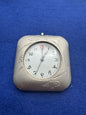 Japanese pocket alarm clock – quartz – engraved folding case with crane and ear of corn motif