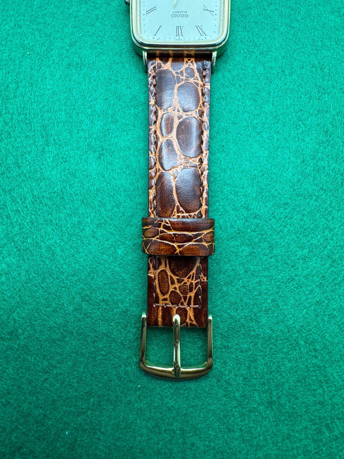 Seiko Quarz 6431-5090 – Rechteckige Dresswatch der frühen 1980er Jahre (Januar 1981)