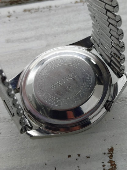 Seiko 5 – Réf. 6119-8031 – Calibre 6119, 21 rubis, Suwa Seikosha – lunette cannelée – juillet 1968 – fraîchement révisée