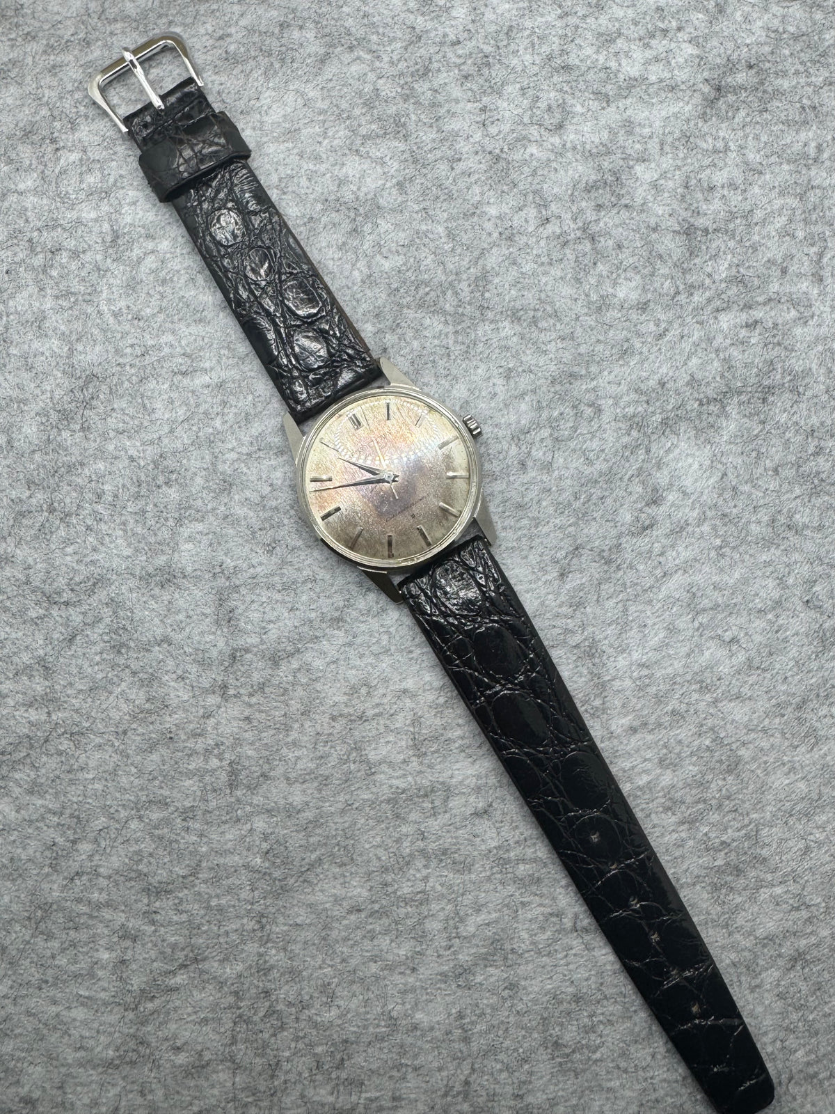 Seiko Crown Special J14100 – Cadran Tropical – Cal. 341, 23 rubis – fraîchement révisée d'une collection d'horloger japonais