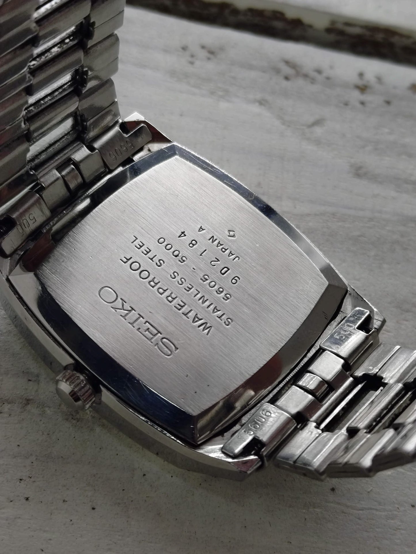 Seiko Lord Matic 5605-5000 – Graues Leinen-Zifferblatt & Original-Stahlband – 25 Jewels, Dezember 1969