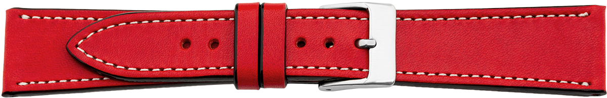 Bracelet de montre en cuir PREMUM rouge 20mm