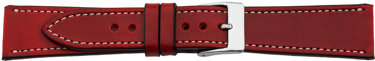 PREMIUM Leather Watch Strap Dark Red 20mm
