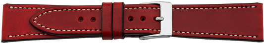 Bracelet de montre en cuir PREMIUM rouge foncé 20mm