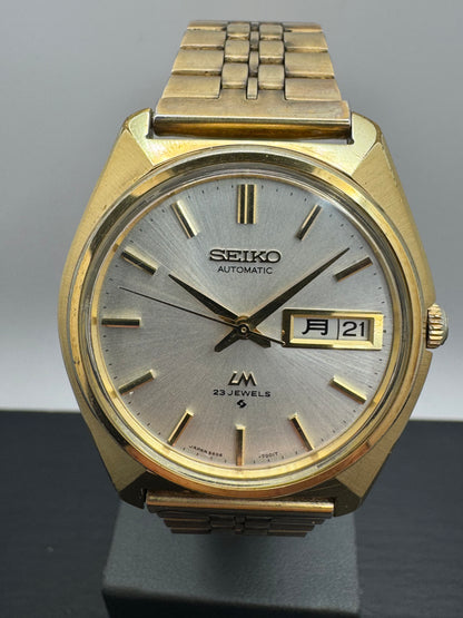 Seiko Lord Matic 23J 5606-7000 – JNR-Widmungsuhr (Japan. Staatsbahn), vergoldet, revidiert