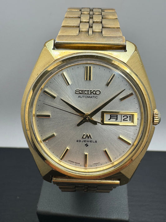 Seiko Lord Matic 23J 5606-7000 – Montre commémorative JNR (Chemins de fer nationaux japonais), plaquée or, révisée