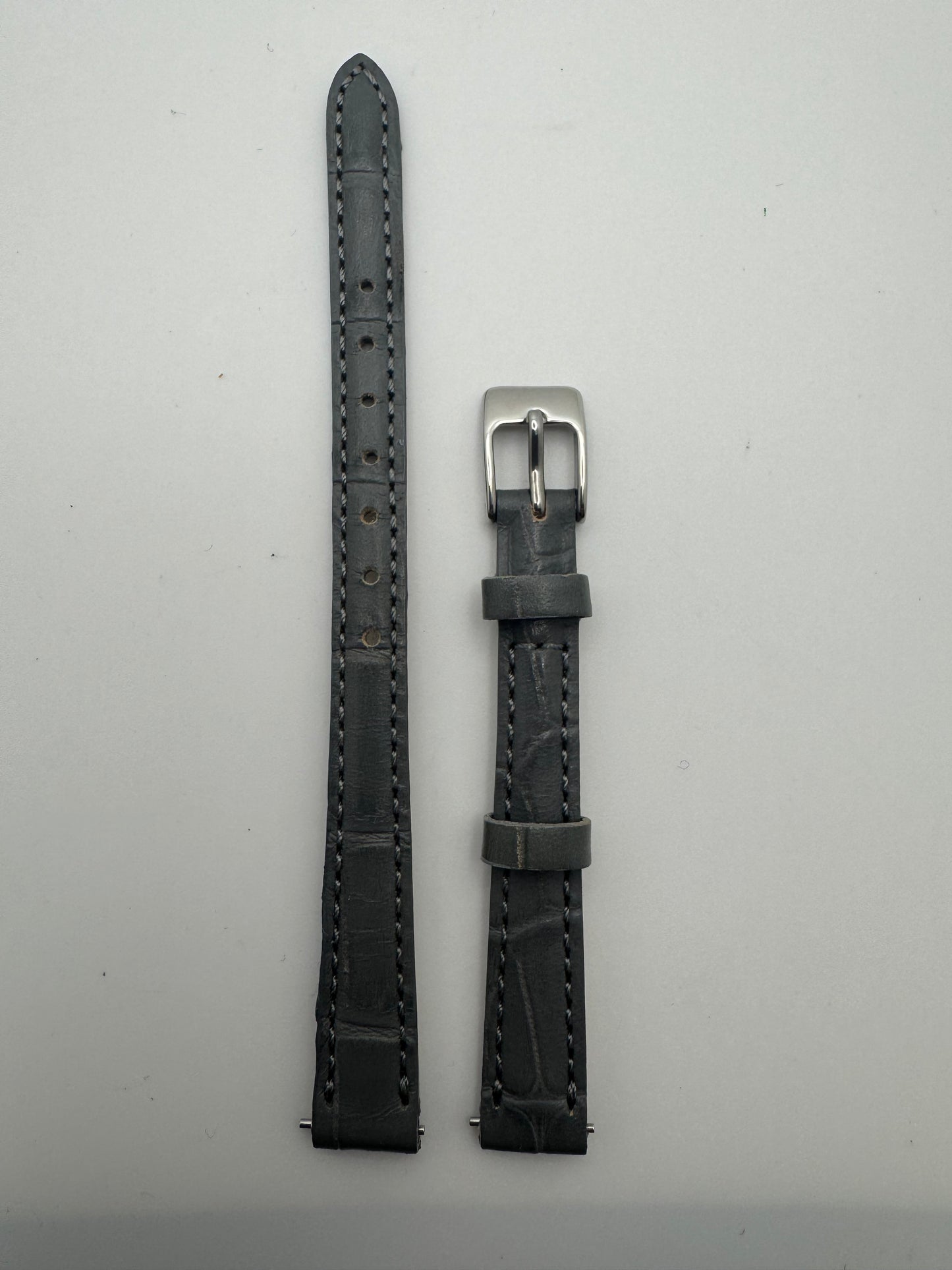 TEN TO SEN Leather Strap Grey – 10 mm (Made in Japan)