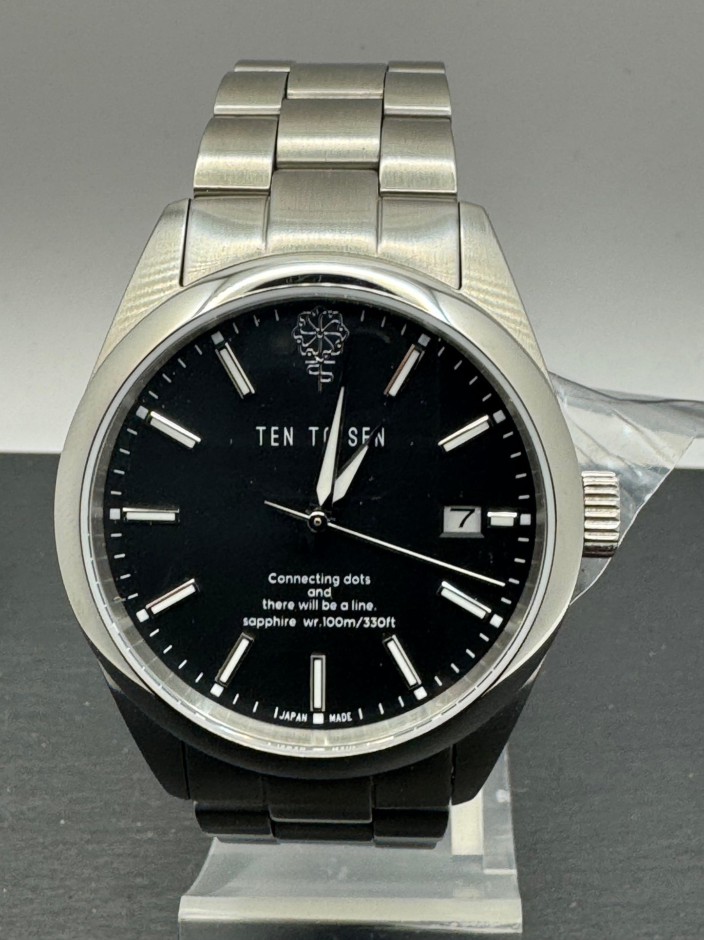 TEN TO SEN Ref. TTSW-GT-SSBL, schwarzes Zifferblatt, Full Set, ungetragen, JDM