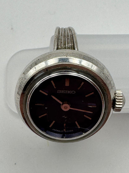 Rarität: Seiko Ring Watch 17-0400 – Lilafarbenes Zifferblatt – Januar 1972 (JDM)