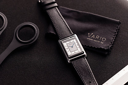 VARIO VERSA Reversible Dual Time Silver-White MoP Watch