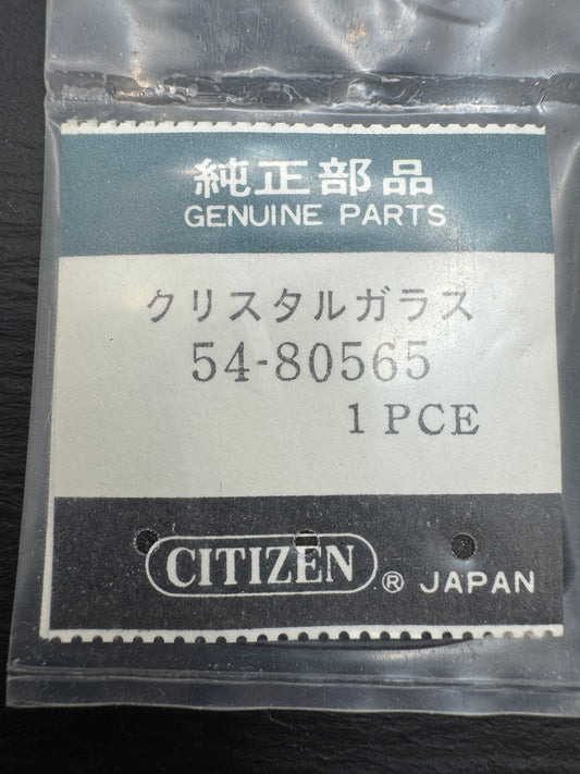 Citizen Watch Glass 54-80565 – 31.1 × 28 mm – rectangular/special shape with functional printing – incl. gasket – Vintage Watch Glass – NOS