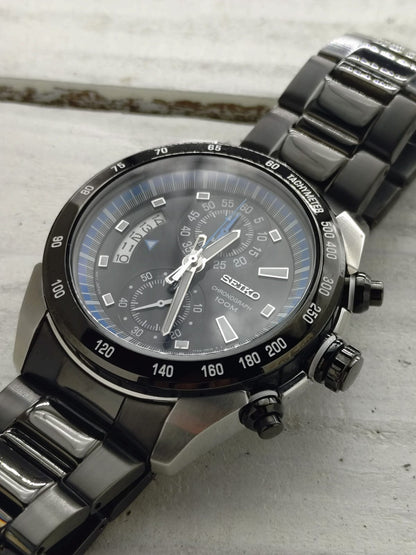 Seiko Chronograph 7T94-0AY0 – Quarz, Tachymeter, 100 m – 43,5 mm – März 2008
