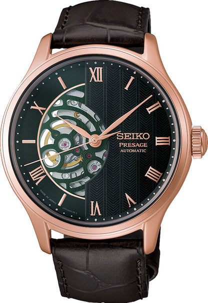 Seiko Presage HCB007J1 – Japanese Garden Open Heart, Roségold/Grün