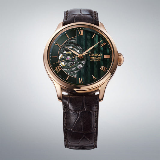 Seiko Presage HCB007J1 – Japanese Garden Open Heart, Roségold/Grün