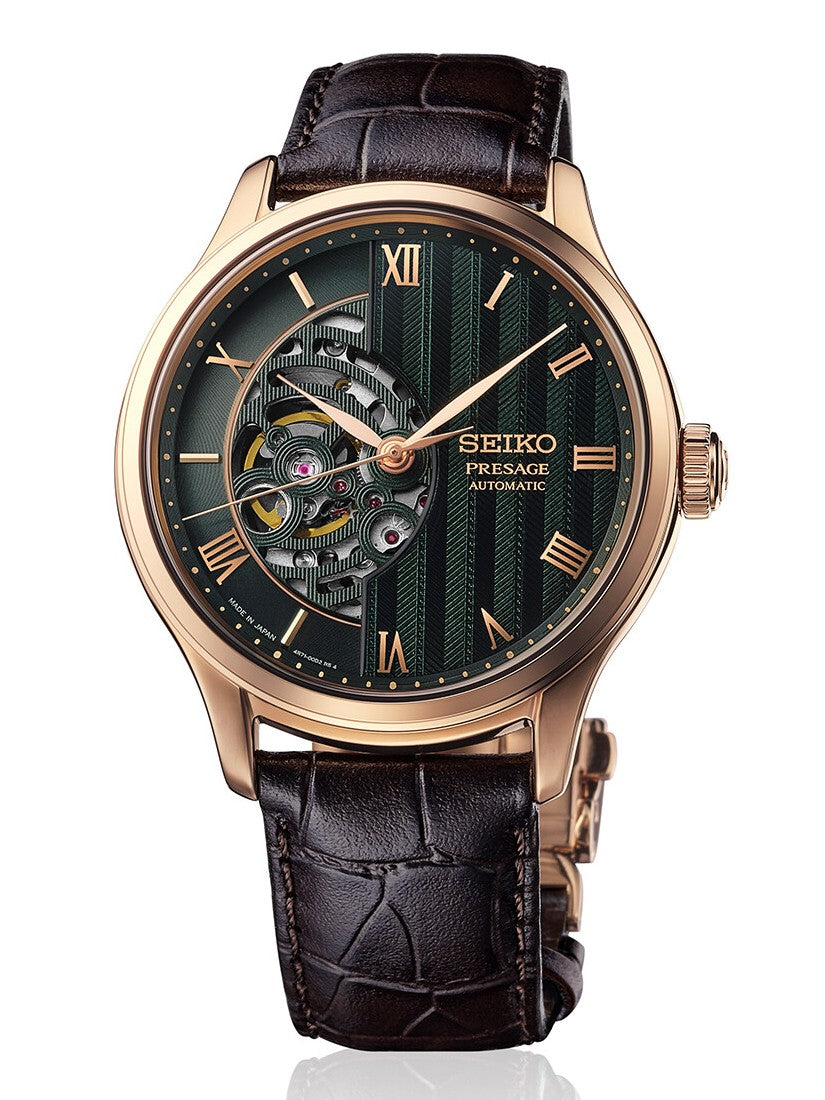 Seiko Presage HCB007J1 – Japanese Garden Open Heart, Roségold/Grün