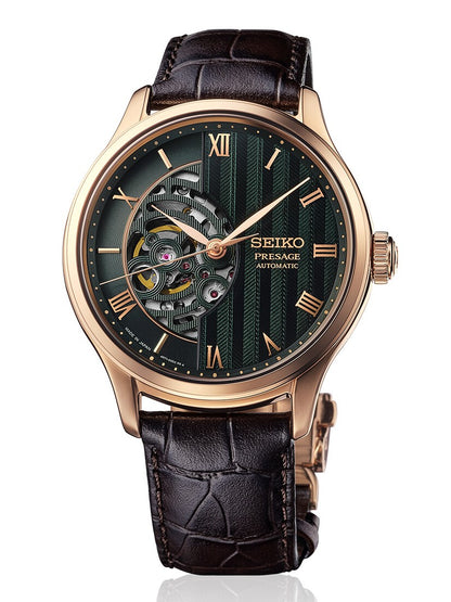 Seiko Presage HCB007J1 – Japanese Garden Open Heart, Roségold/Grün