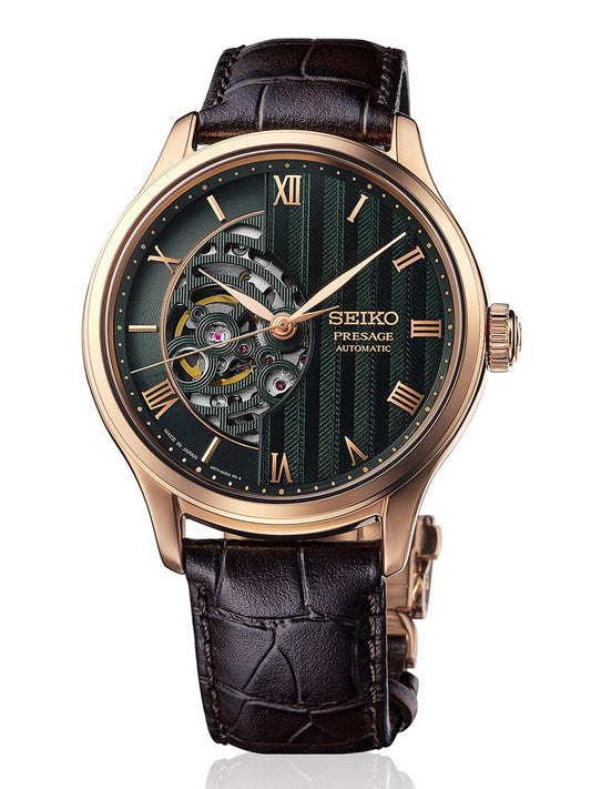 Seiko Presage HCB007J1 – Japanese Garden Open Heart, Roségold/Grün