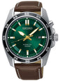 Seiko Kinetic SKA791P1 – Grünes Zifferblatt, braunes Lederband
