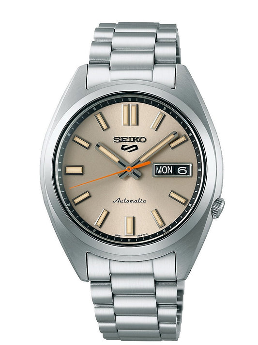 Seiko 5 Sports SRPK91K1 Automatik – SNXS-Reissue, Champagner/Sandbeige Sonnenschliff