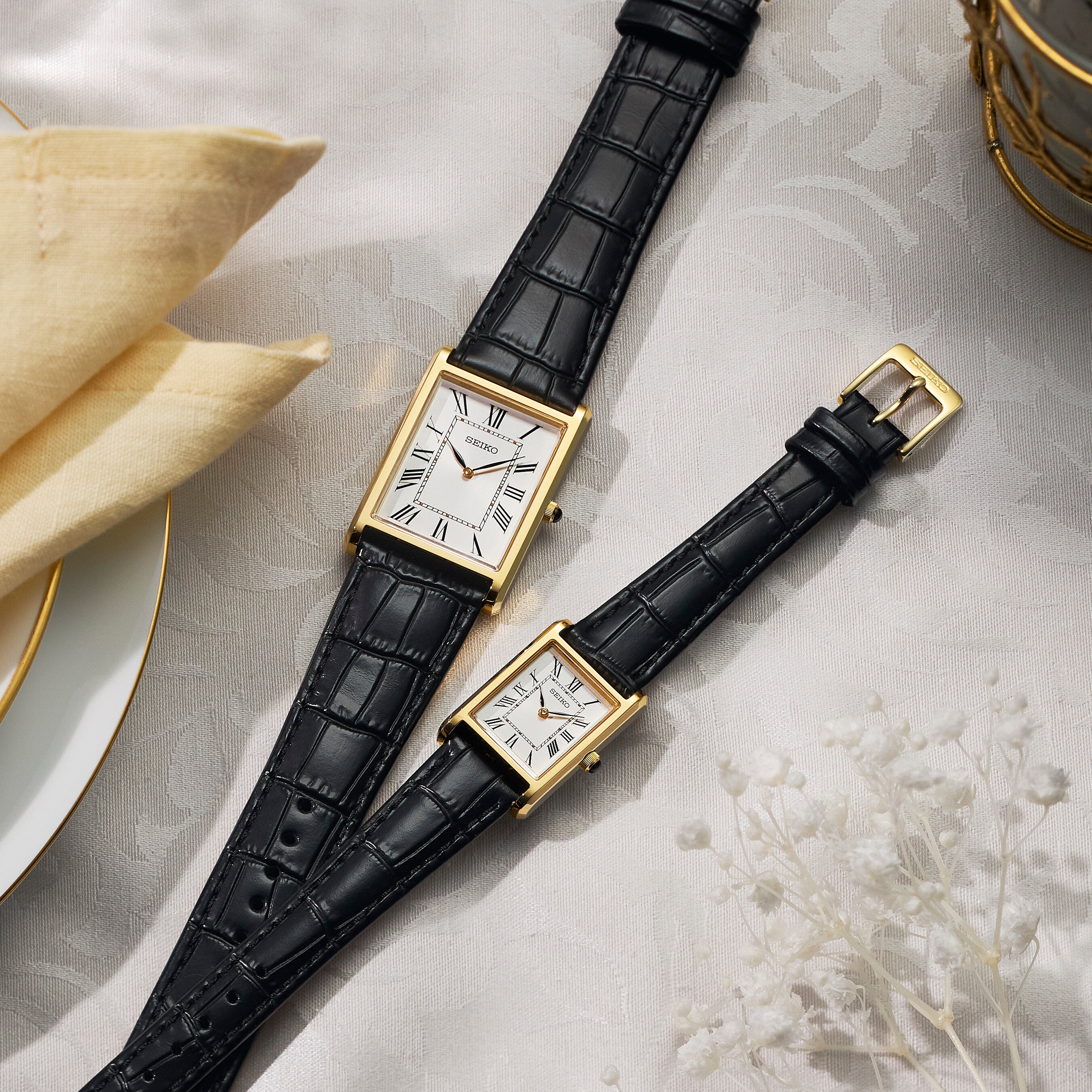 Seiko SWR104P1 – Classic, rectangular, elegant – NEW – Japanese
