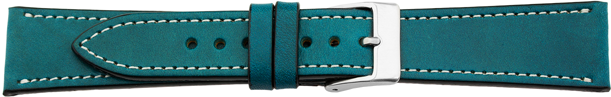 Bracelet de montre en cuir PREMIUM bleu pétrole 18mm