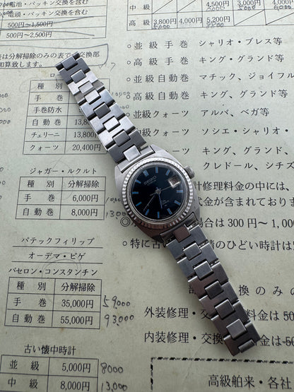 Seiko Chorus 2518-0130 – Manual winding – February 1969 – blue dial – Original bracelet