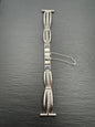 TOEI CROWN WGP – Vintage Ornamental Link Band with Stretch Center, 18mm, White Gold Look, with Box (Japan)