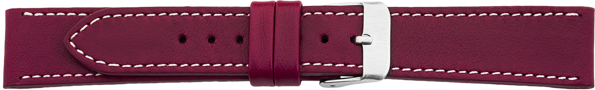 Bracelet de montre en cuir PREMIUM bordeaux 20mm