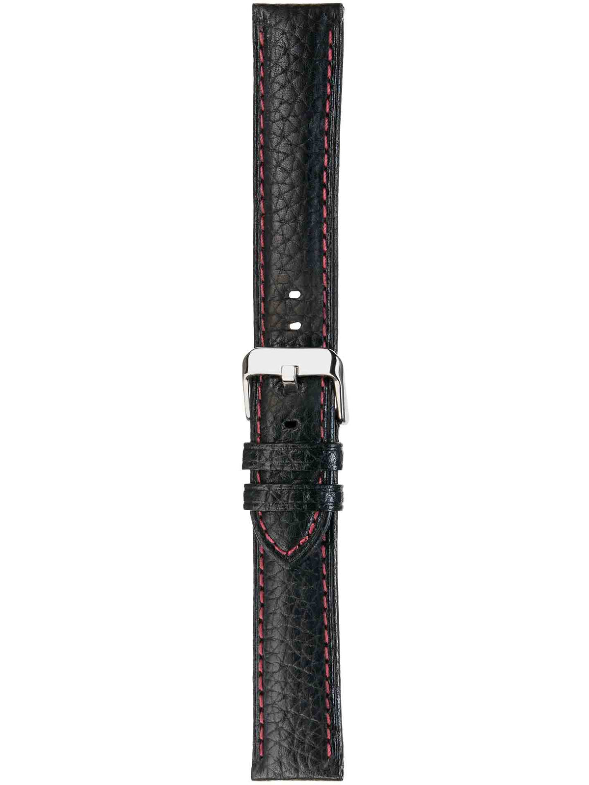 Herzog Sportivo Lederarmband Schwarz-Bordeaux