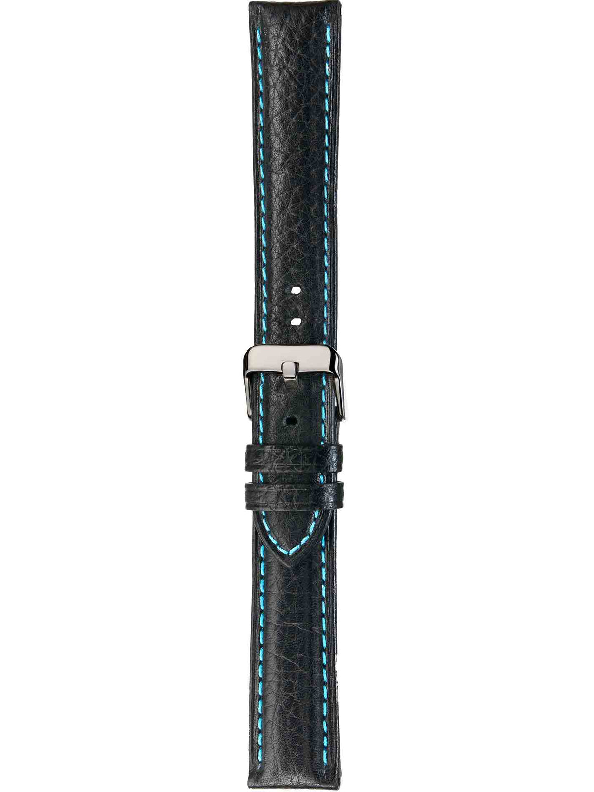 Herzog Sportivo Lederarmband Schwarz-Türkis