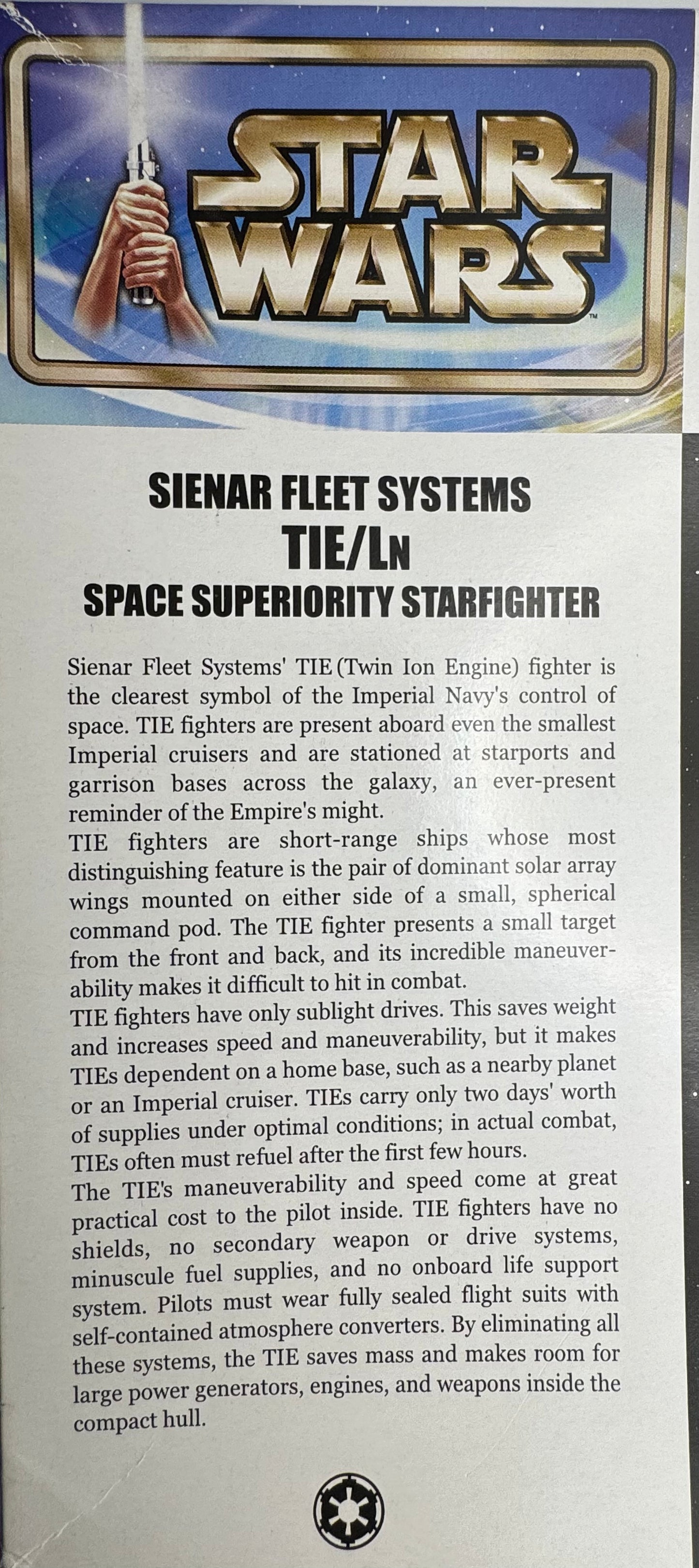 Fine Molds Star Wars TIE Fighter 1:72 Scale Model Kit (SW-2, 2002, Made in Japan)