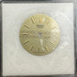 Vintage Ersatzzifferblatt für SEIKO Quartz – Goldfarben mit Kettenmotiv – Ø ca. 20 mm