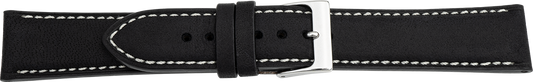 PREMIUM Leather Watch Strap Antelope Black 18mm