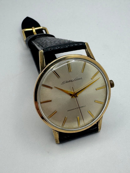 Seiko Liner « Diashock 23 Jewels » – Réf. 15010E – Calibre 3140, remontage manuel – Boîtier en plaqué or, début des années 1960 – fraîchement révisée