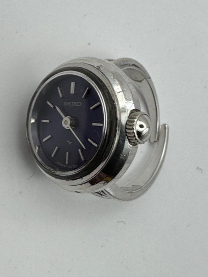 Rarität: Seiko Ring Watch 17-0400 – Lilafarbenes Zifferblatt – Januar 1972 (JDM)