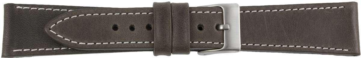 Bracelet de montre en cuir PREMIUM marron foncé 19mm