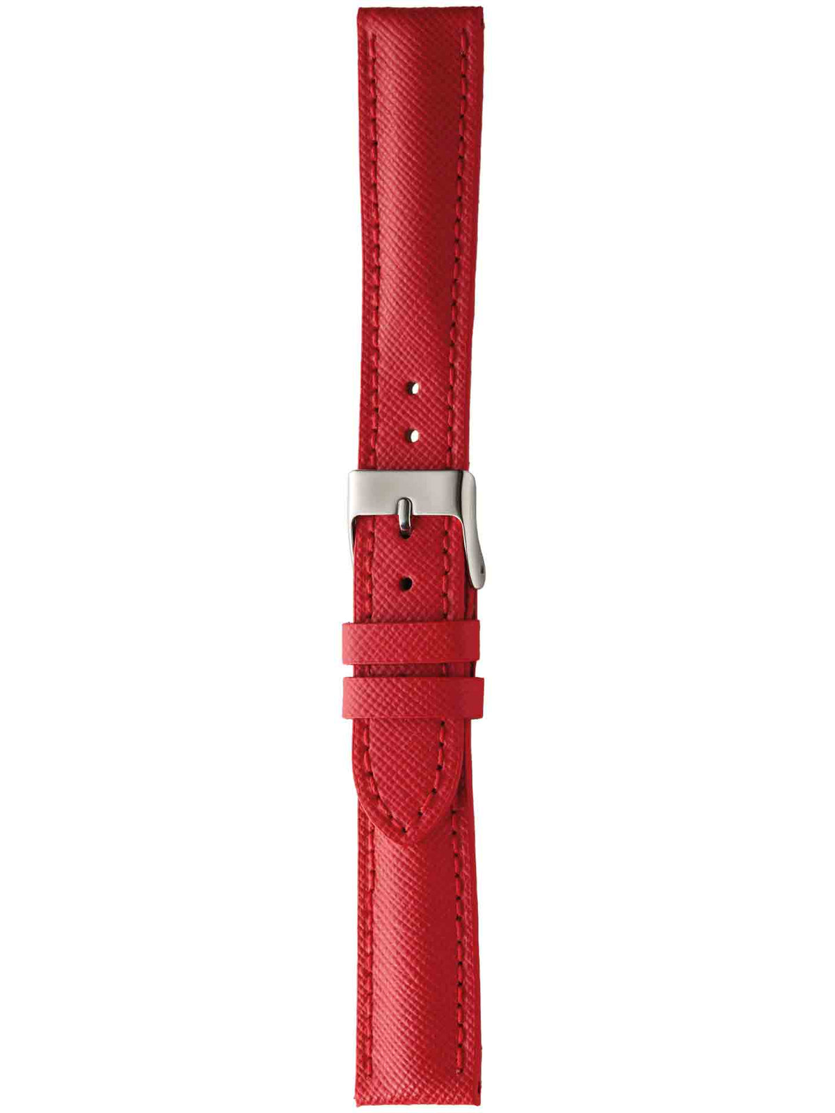 Herzog Saffiano Lederarmband Rot