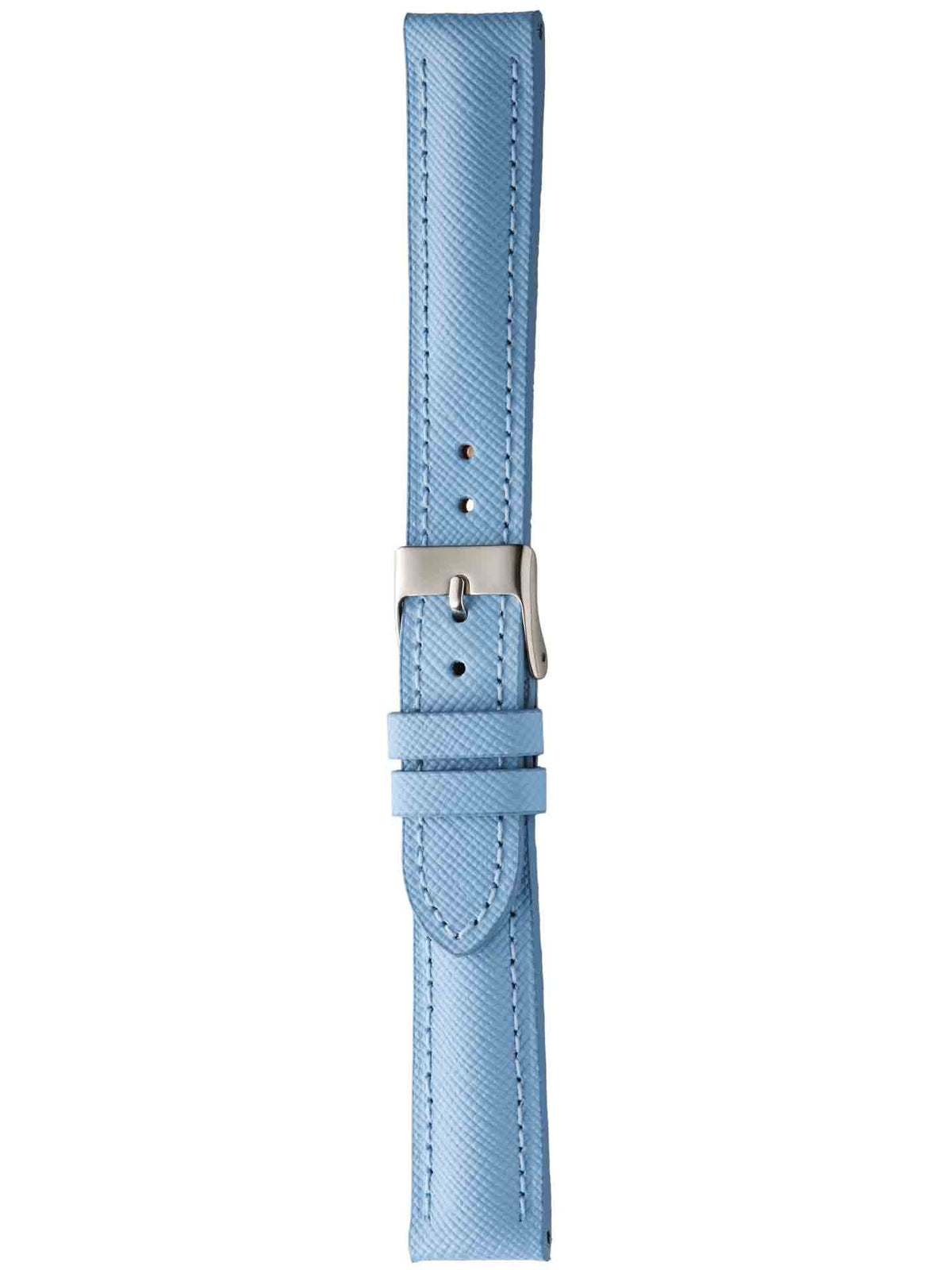 Herzog Saffiano Lederarmband Hellblau