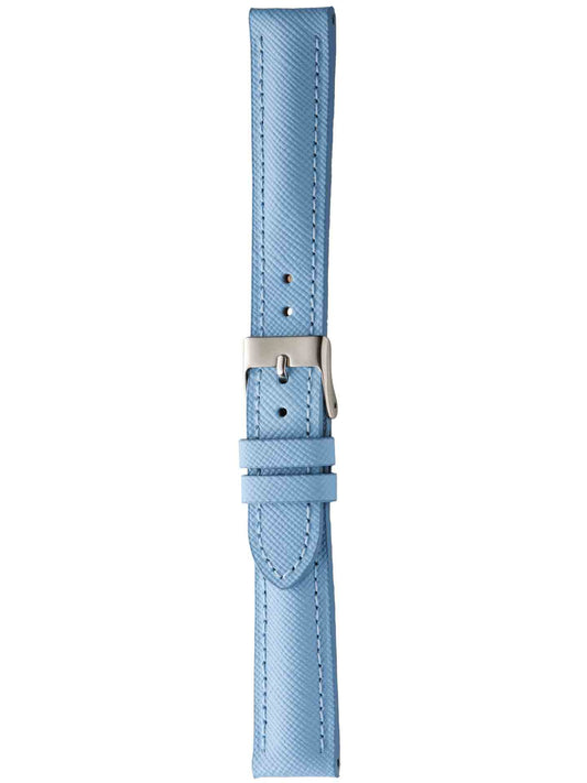 Herzog Saffiano Lederarmband Hellblau
