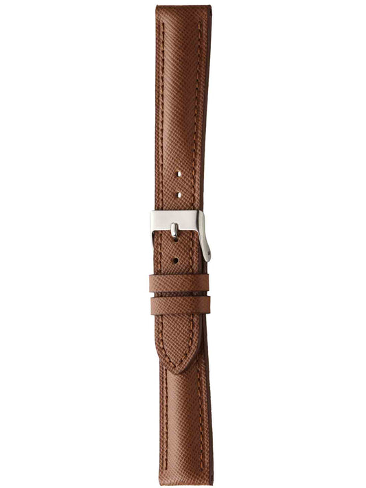 Herzog Saffiano Lederarmband Braun