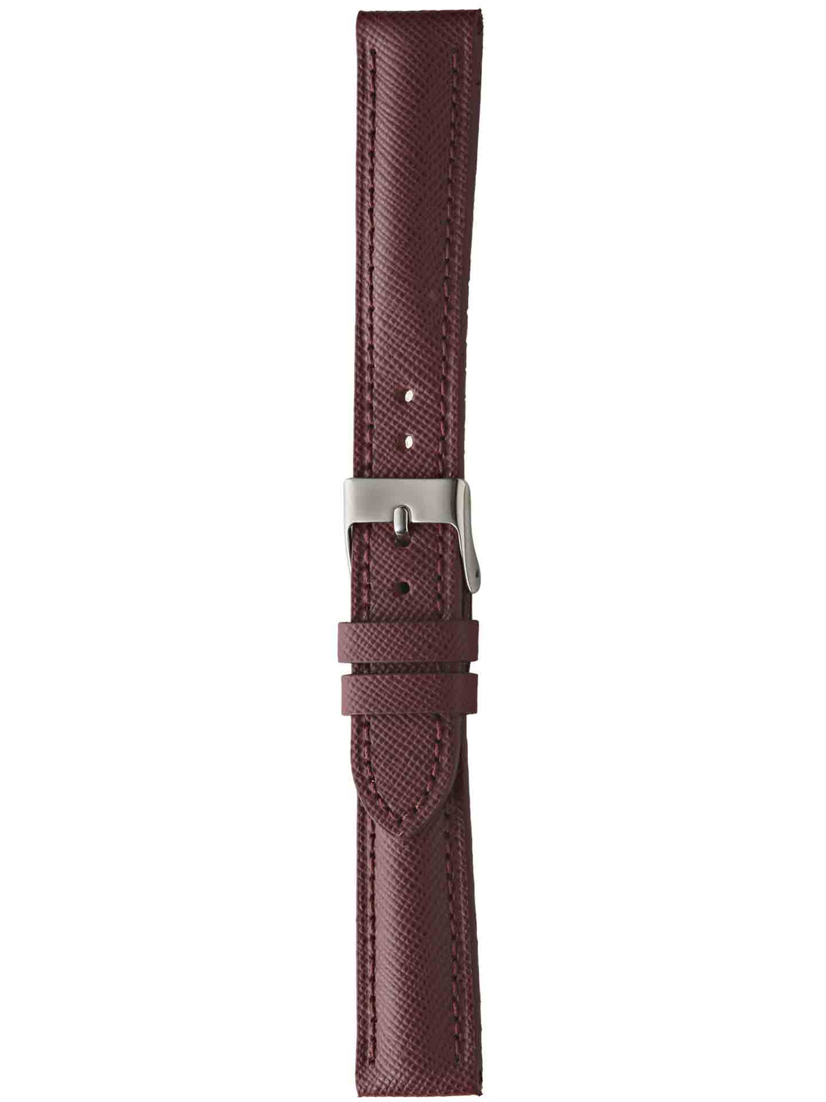 Herzog Saffiano Lederarmband Bordeaux