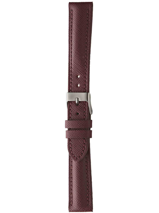 Herzog Saffiano Lederarmband Bordeaux