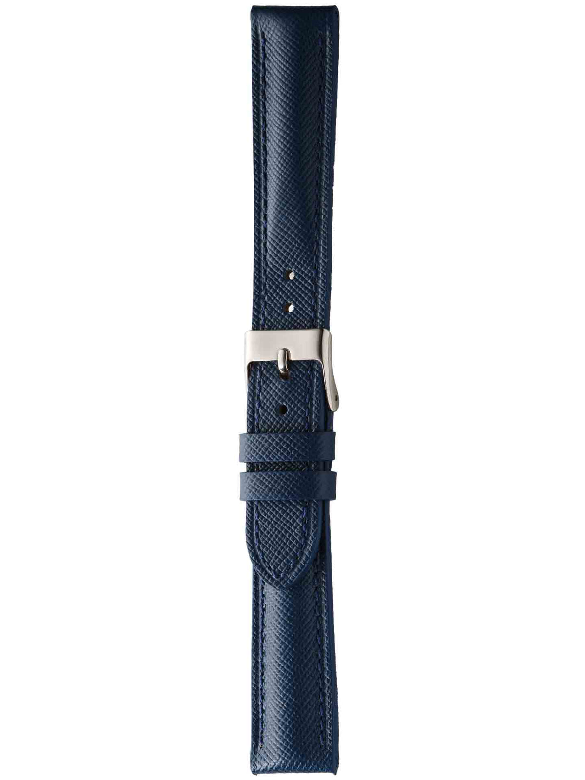 Herzog Saffiano Lederarmband Blau
