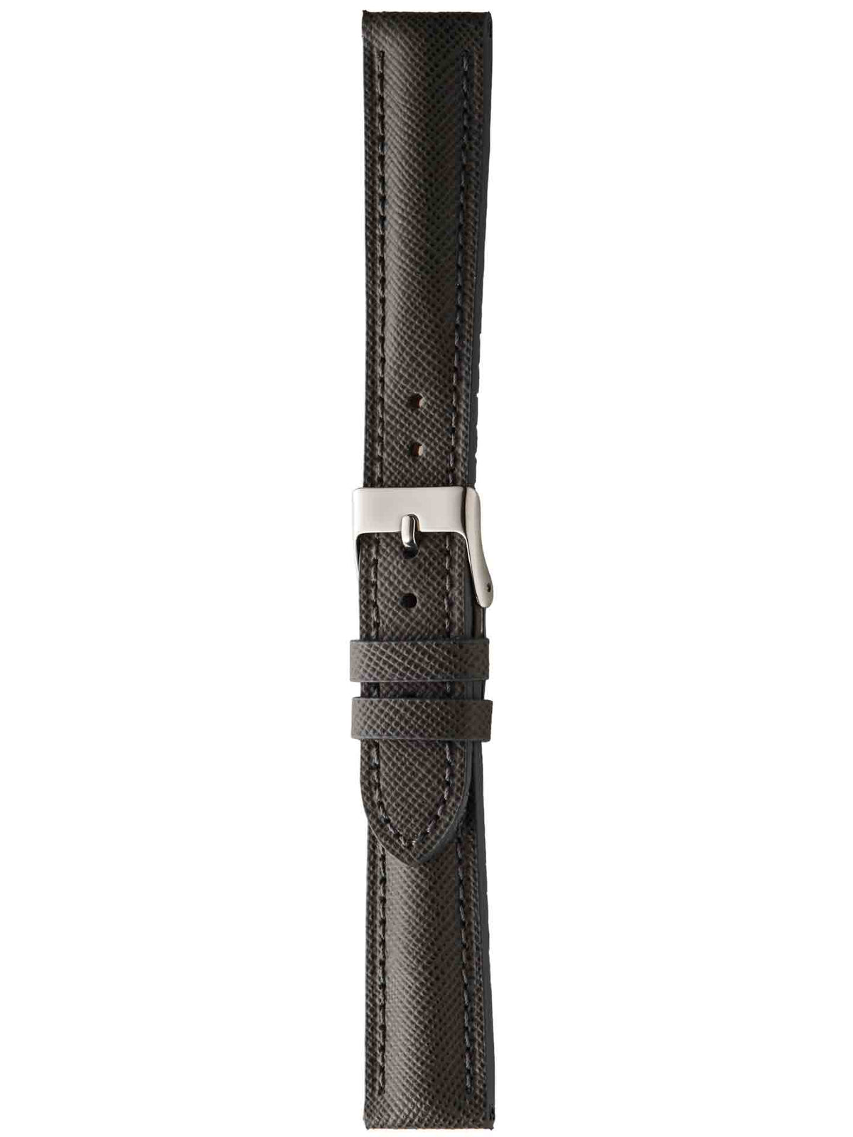Herzog Saffiano Lederarmband Grau